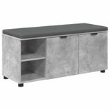 Hall Bench with Cushion Concrete Grey 100 x 38 x 46 cm 891515