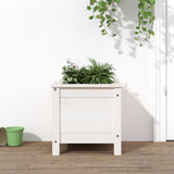 Garden Planter White 40x40x39 cm Solid Wood Pine 825248