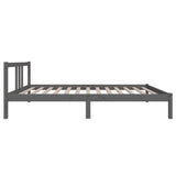 Bed Frame without Mattress Grey Solid Wood 100x200 cm 814876