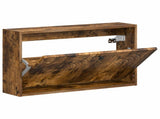 Wall-Mounted Shoe Cabinet ALKMAAR 71 x 17 x 43 cm Smoked Oak 896190