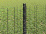 Welded Wire Fence with Post 10 x 0.8 m PVC-Coated Steel 3336561
