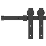Sliding Door Hardware Kit 200 cm Steel Black 4009713