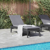 Sun Lounger Anthracite Polypropylene 186x60x29 cm 364221