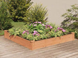 Garden Raised Bed with Liner Brown 120x120x25 cm Solid Wood Fir 364293
