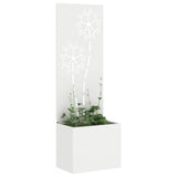 Garden Privacy Screen White 50 x 150 cm Cold-rolled steel 876435