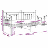 Daybed Frame White 107 x 203 cm Steel 42002676
