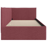 Corner Bed Frame with Headboard Wine Red 100 x 200 cm Velvet 42016474