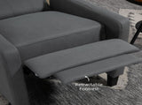 Wingback Recliner Chair for Home Theater, Button Tufted Microfibre Cloth Reclining Armchair with Leg T3398P341452