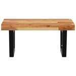 Basin Shelf Wall Mounted Steel and Solid Wood Acacia 3302775