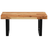 Basin Shelf Wall Mounted Steel and Solid Wood Acacia 3302775