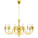 ZNTS Chandelier Golden 12 x E14 Bulbs 281623