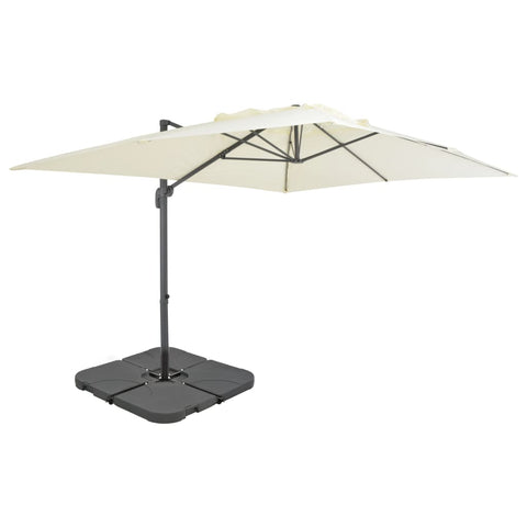 Garden Parasol with Portable Base Sand 276344