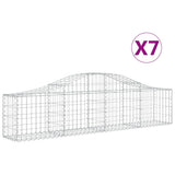Arched Gabion Baskets 7 pcs 200x30x40/60 cm Galvanised Iron 3145372