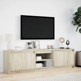 TV Cabinet with LED Sonoma Oak 180x34x50 cm Engineered Wood 3307914