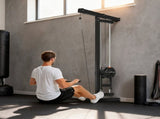 Wall Mounted Lat Pull Down Machine, Crossover Cable Machine with High & Low Pulleys for Home Gym T3398P425104