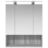 Bathroom Mirror Cabinet Grey Sonoma 60 x 14.5 x 70 cm 889196
