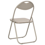 Folding Chair 8 pcs Faux Leather Sand 48 x 43.5 x 81 cm 42029066