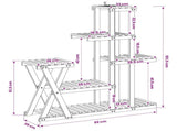 Plant Stand White 95 x 25 x 101.5 cm Solid Acacia Wood 903105