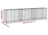 Gabion Basket with Cover 300x50x100 cm Galvanised Iron 3295144