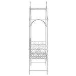 Garden Bench with Cushion White 104 x 54 x 93cm Steel 42008120