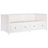 Day Bed without Mattress White 75x190 cm Small Single Solid Wood Pine 820917