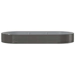 Garden Raised Bed Galvanised Steel 296x140x36 cm Anthracite 319031