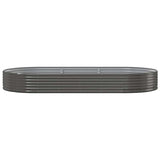 Garden Raised Bed Galvanised Steel 296x140x36 cm Anthracite 319031