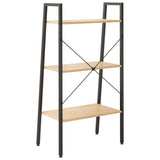 3-Tier Standing Shelf Light Brown and Black 56x35x108 cm 336361