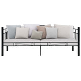 ZNTS Daybed Frame without Mattress Black Metal 90x200cm 286135