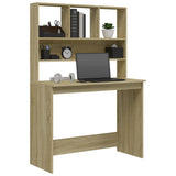 Desk with Shelves Sonoma Oak 102x45x148 cm Engineered Wood 823003