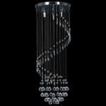 Ceiling Lamp with Crystal Beads Silver Spiral G9 281577