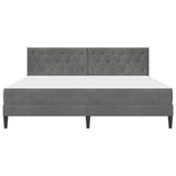Bed Frame with Mattress Dark Grey 180 x 200 cm Velvet 3415260