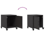 ZNTS Bedside Cabinet Black 36x39x43.5 cm Steel 846614