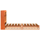 Bookcase Bed without Mattress Wax Brown 75x190 cm Small Single Solid Wood Pine 3323976