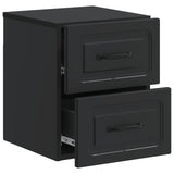 Wall-Mounted Bedside Cabinet 2 pcs Black 34.5 x 33 x 40 cm 899318