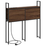 Storage Headboard with Charging Station Brown oak 100 cm 859794