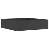 Lawn Edging 6 pcs Black 50 x 50 x 13 cm Steel 874717