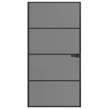 Interior Door 102.5 x 201.5 cm Tempered Glass and Aluminium 42054104