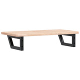 Basin Shelf Wall Mounted Steel and Solid Wood Oak 3302331