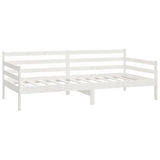 ZNTS Day Bed without Mattress White Solid Wood Pine 90x200cm 806936