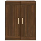Wall Cabinet Brown Oak 69.5x32.5x90 cm Engineered Wood 817395