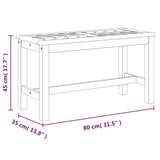 Garden Bench 80 cm Solid Wood Acacia 362236