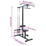 Lat Pulldown Machine Manual Black 110 x 70 x 187 cm 42002576