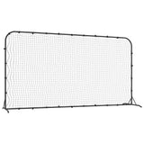 Football Rebounder Net Black 366x90x183 cm HDPE 93762