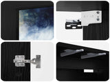 TV Cabinet RAALTE 69 x 33 x 50.5 cm Black Oak Engineered Wood 8007012