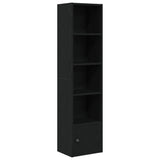 Bookcase Black Oak 31x24x127 cm Engineered Wood 860347