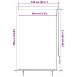 Outdoor Roller Blind 100x250 cm Orange and Brown 145960