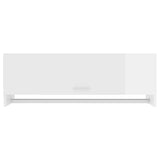 Wardrobe High Gloss White 100x32.5x35 cm Engineered Wood 808239
