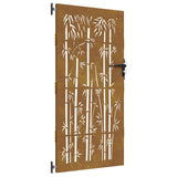 Garden Gate 85 x 175 cm Powder-coated steel Black Lockable 153236