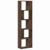 Bookcase 5-Tier Brown Oak 45x23.5x162.5 cm Engineered Wood 852786